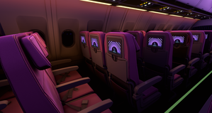 iniBuilds A310 | Thai Airways A310 Cabin with IFE thumbnail 3