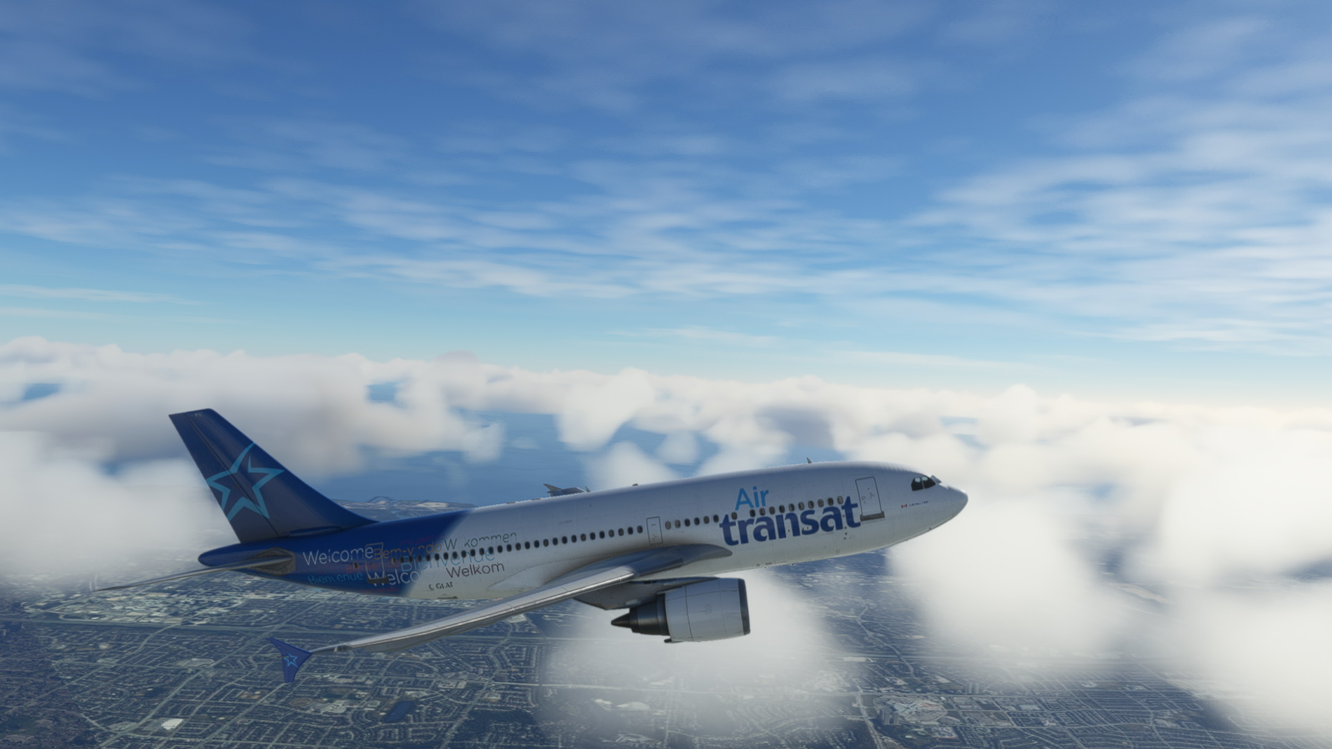 iniBuilds Airbus A310-300 Air Transat Welcome Livery C-GLAT - Image 1