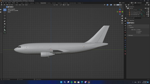 iniBuilds Airbus A310 Blender Ready To Paint