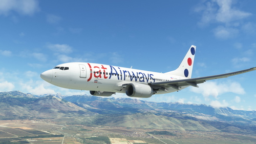 Jat Airways JAT Pmdg 737 - YU-ANJ - RETRO 2004 - Olymic Carier Livery