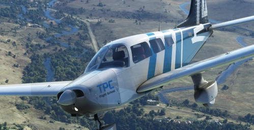 JustFlight PA28 Warrior II - TPC Flight School livery