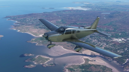 JustFlight PA28R Warrior II - Bare Metal and Chrome liveries