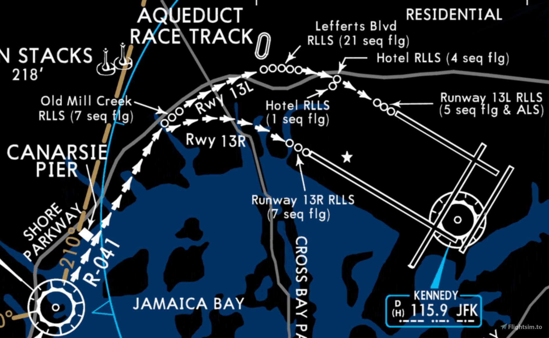 その他 Dragonscaler Flight Path CF fab Threads - KJFK RLLS/LDIN Approach Lights for Canarsie