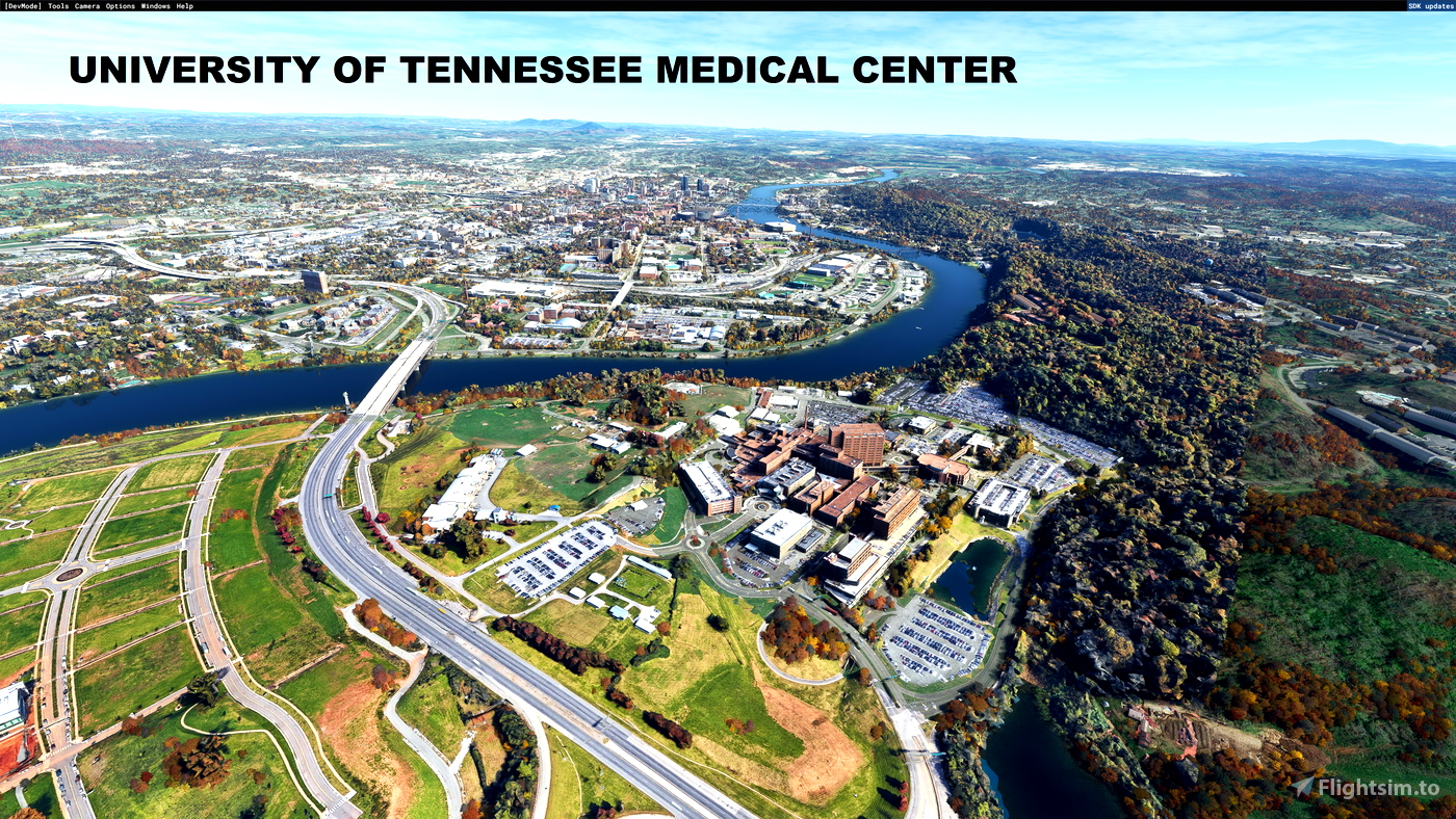 Knoxville, TN Earth for Microsoft Flight Simulator MSFS