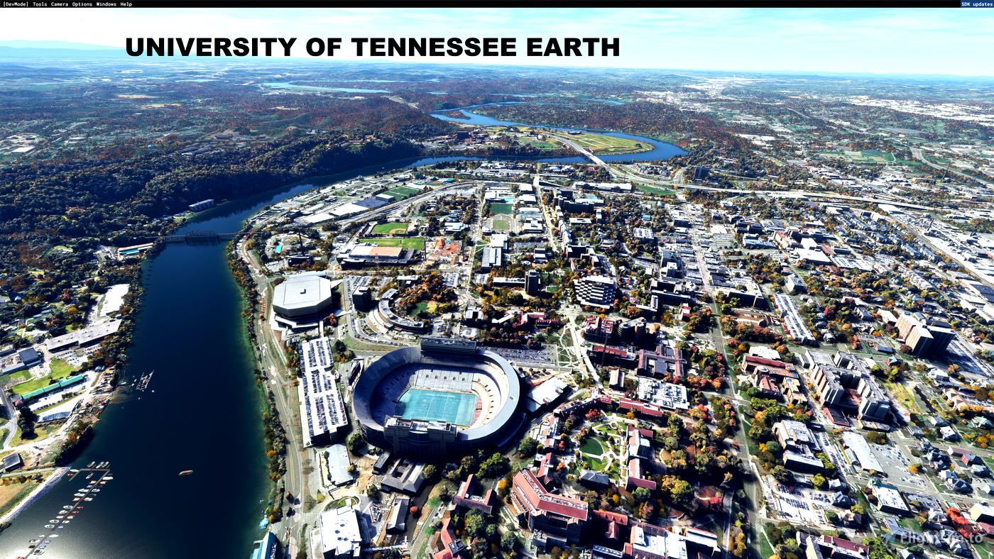 Knoxville, TN Earth for Microsoft Flight Simulator MSFS