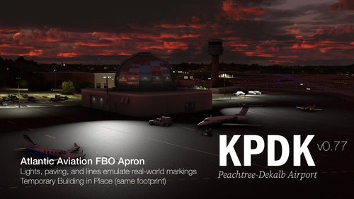 KPDK Peachtree-Dekalb County (Georgia, USA) Taxiway & Apron Updates & Realism Enhancements (SU12)