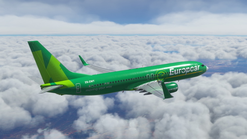 Kulula.com Boeing 737-800 PMDG BW ZS-ZWT Europcar