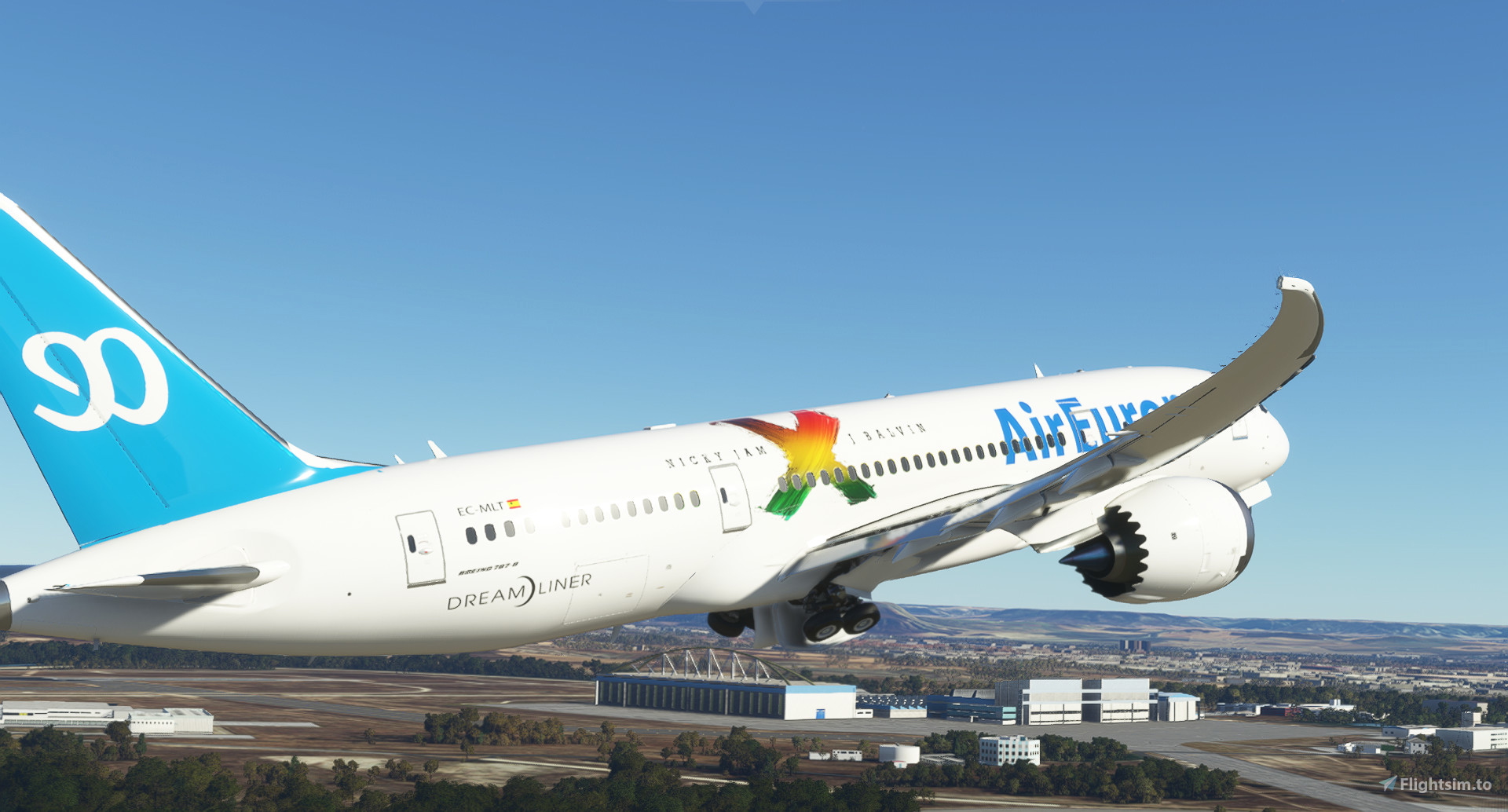 Kuro Boeing 787-8 Air Europa EC-MLT J balvin x nicky jam for