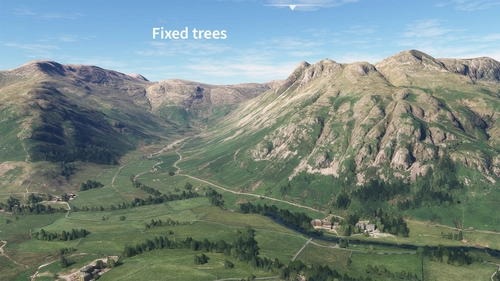 Lake District National Park scenery corrections (tree fix & more)