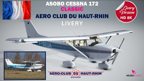 Livery for Asobo Cessna 172 CLASSIC Aero-Club du Haut-Rhin, registration F-GEUA
