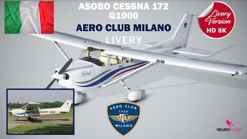 Livery for Asobo Cessna 172 G1000 Aero Club MILANO, registration I-GUGU [8K]