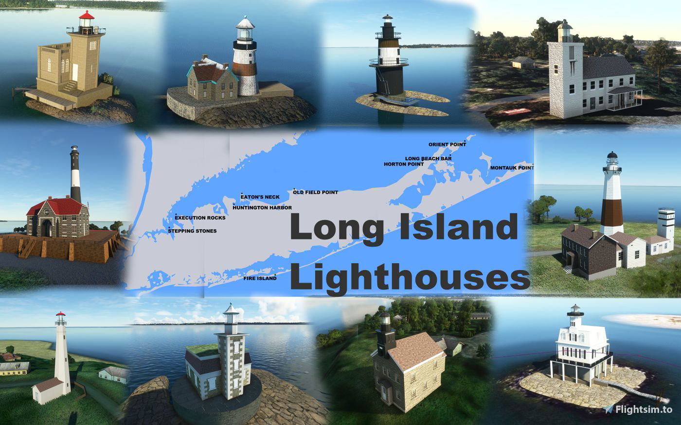 Long Island Lighthouses New York USA для Microsoft Flight Simulator | MSFS