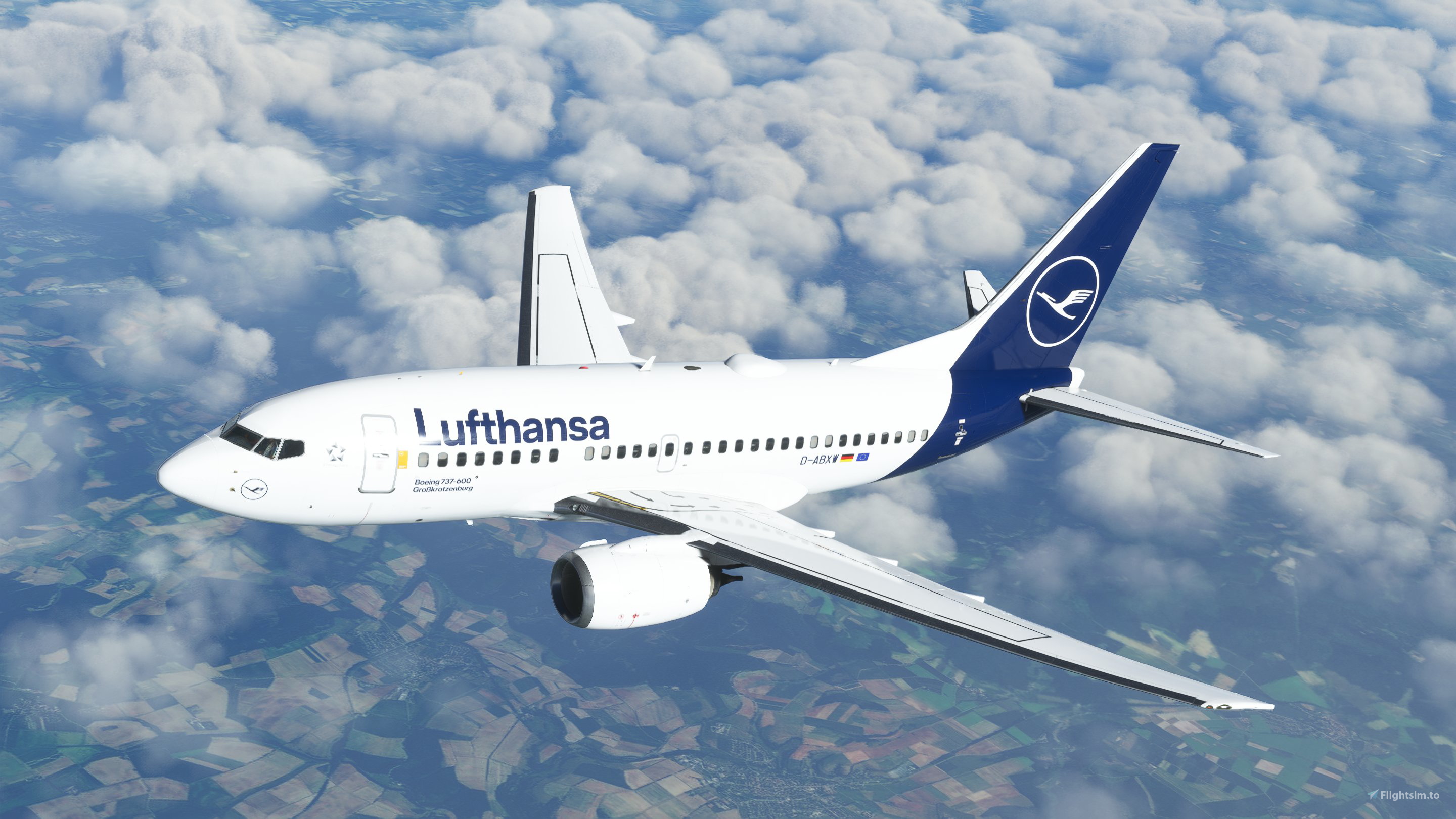 Lufthansa 737-600 D-ABXW Großkrotzenburg für Microsoft Flight