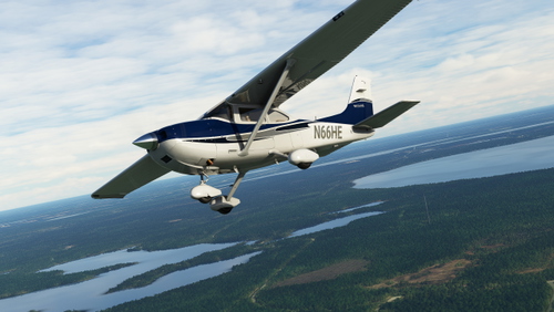 Luxury Blue Livery for Carenado C182T Skylane