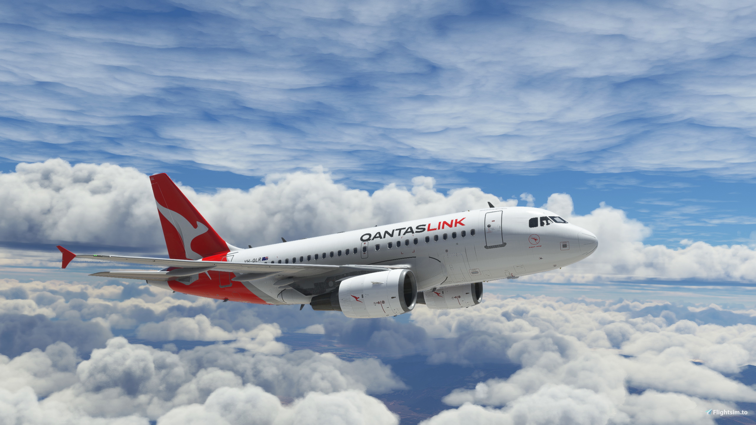 LVFR A318-111CEO QANTASLINK 2016 Silver Roo Livery (Fictional) - Image 1