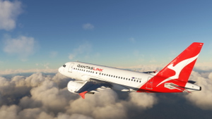 LVFR A318-111CEO QANTASLINK 2016 Silver Roo Livery (Fictional) thumbnail 4