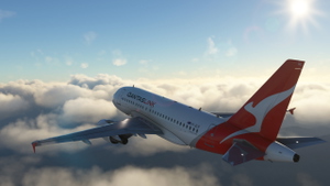 LVFR A318-111CEO QANTASLINK 2016 Silver Roo Livery (Fictional) thumbnail 5