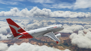 LVFR A318-111CEO QANTASLINK 2016 Silver Roo Livery (Fictional) thumbnail 12