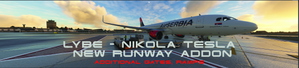LYBE - Nikola Tesla - Belgrade, Serbia -2 runways addon scenery v002.0 thumbnail 7