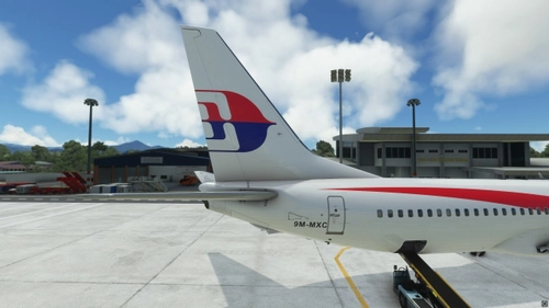Malaysia Airlines 737-8H6 9M-MXC Shark fin one world