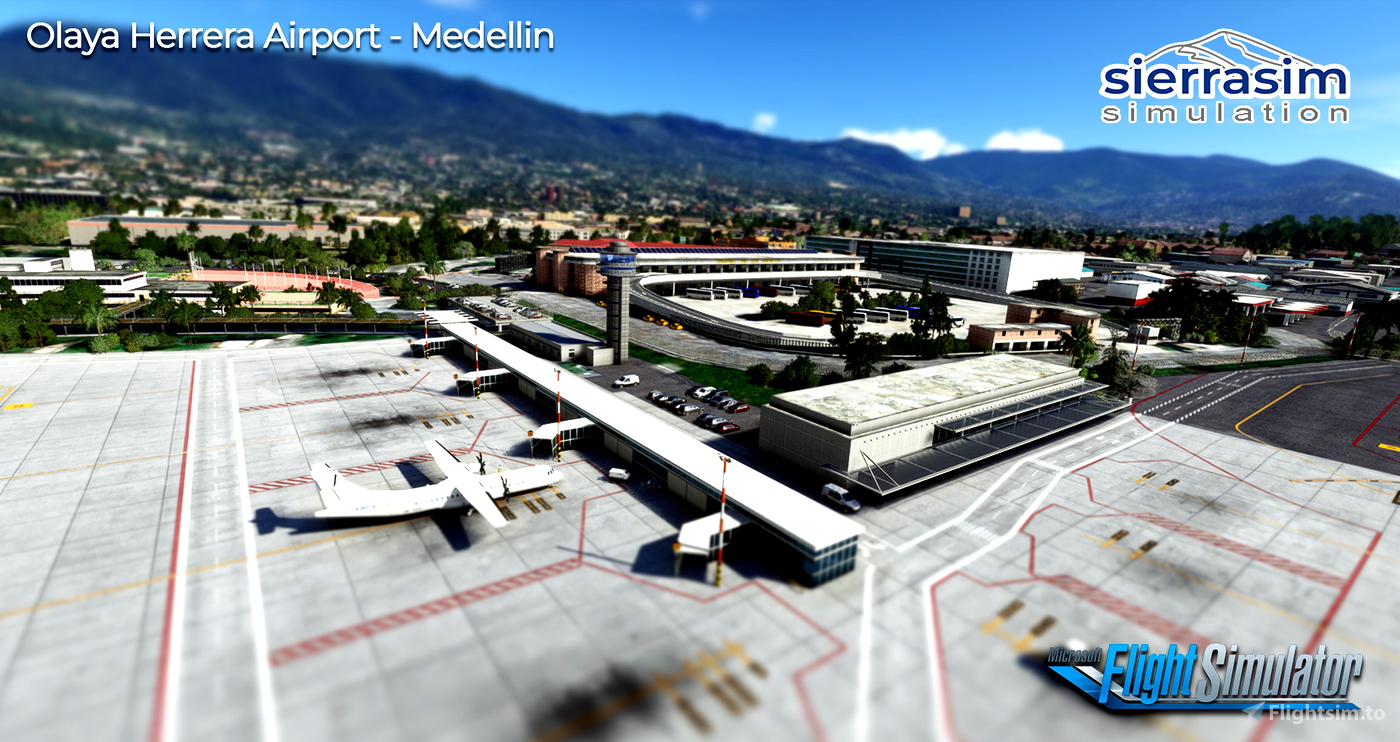 Sierrasim Simulation SKMD Olaya Herrera Airport Medellin for MSFS