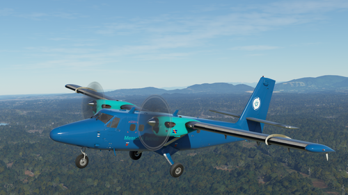 Mensch & Betrieb - Aerosoft DH6 300 Passenger (PAX) Twin Otter - Liverie with dark Cockpit Panel
