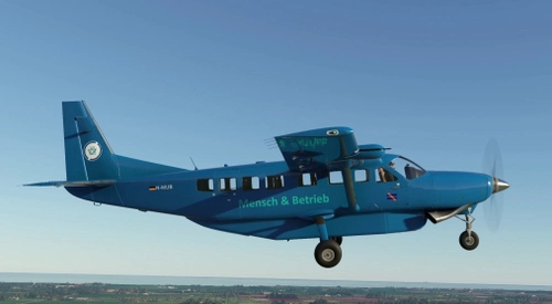Mensch & Betrieb - Asobo Cessna 208B Grand Caravan EX Liverie with dark interior