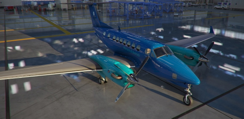 Mensch & Betrieb - Black Square King Air Analog Mod - Liverie with dark interior option