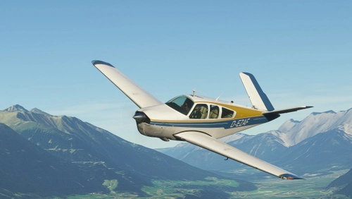 Microsoft/Carenado Beechcraft V35B Bonanza - Livery D-EZAF Blue and Orange