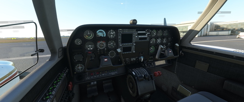 Milviz C310R Clean black cockpit