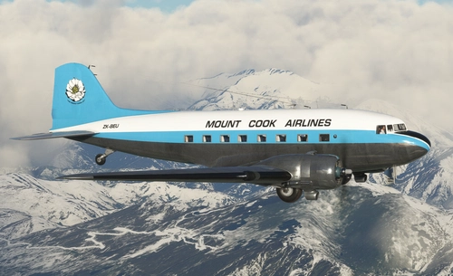 Mount Cook Airlines ZK-BEU (New Zealand) | Aeroplane Heaven DC-3 Dakota