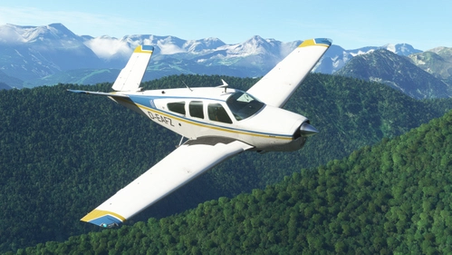 Microsoft/Carenado Beechcraft V35B Bonanza - Livery D-EAFZ Blue and Orange
