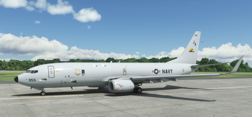 MSFS 2020 PMDG 737-800 P-8A of Air Test and Evaluation Squadron (VX) 1 of NAS Pax River, MD.