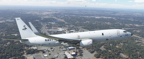 MSFS 2020 PMDG 737-800 VP-9 P-8A of NAS Whidbey Island, Washington. 