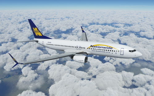 Nationwide Airlines Boeing 737-800 PMDG SSW ZS-NTW Fictional