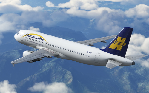 Nationwide Airlines Fenix Airbus A320 ZS-NUH Final Livery Fictional Block 2