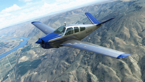 Navy Metal Livery for Microsoft/Carenado V35B Bonanza