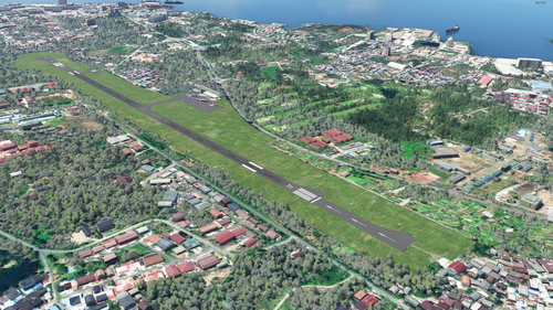 Old Tawau Airport plus Tawau Town Bing Map