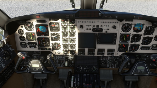 Black square Original white panel For analog king air