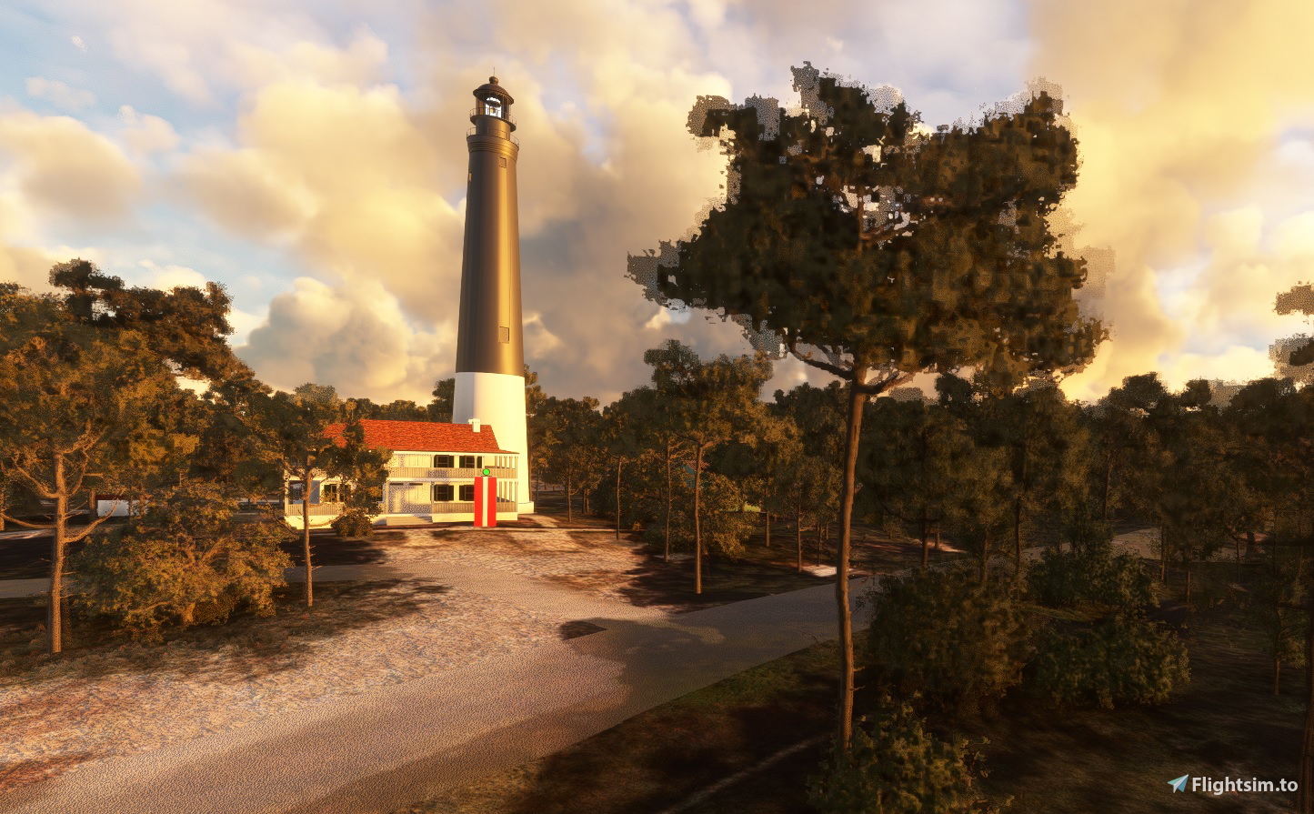 Pensacola Lighthouse, Florida, with rotating beacon and keepers' house - Image 1