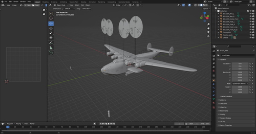 PILOT’S FSG – Boeing B314 – The Clipper (Double Tail) Paintkit. Blender only.