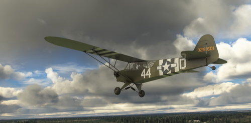 Piper L-4 Grasshopper G-AXHR camouflage