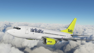 PMDG 737-600 AirBaltic YL-BBE [based on 737-500 YL-BBE] thumbnail 5