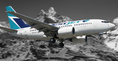 PMDG 737-600 WestJet C-GWSJ (maple leaf logo)