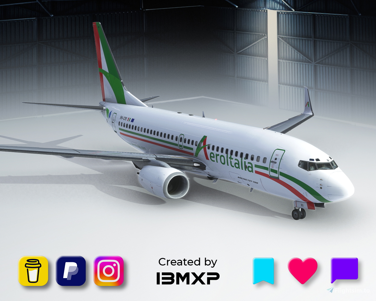 Aeroitalia (9H-CRI) w/Interiors & Eyebrow for Microsoft Flight