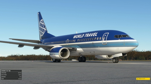 PMDG 737-700 World Travel BW Clean