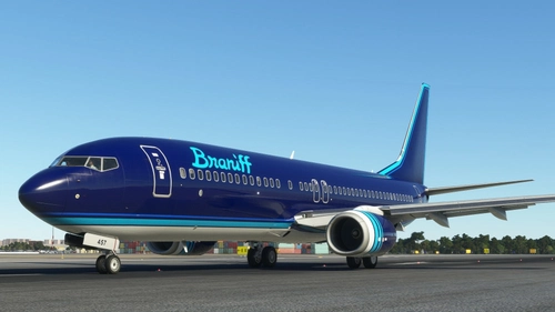 PMDG 737-800  Braniff Ultra  Blue