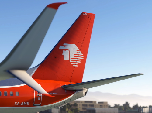 PMDG 737-800 AeroMexico XA-AMK fictional Retro concept