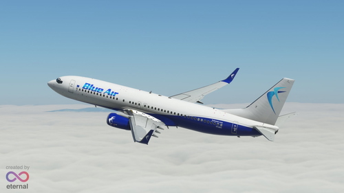PMDG 737-800 Blue Air (YR-BMO - 2019) w/ Cabin