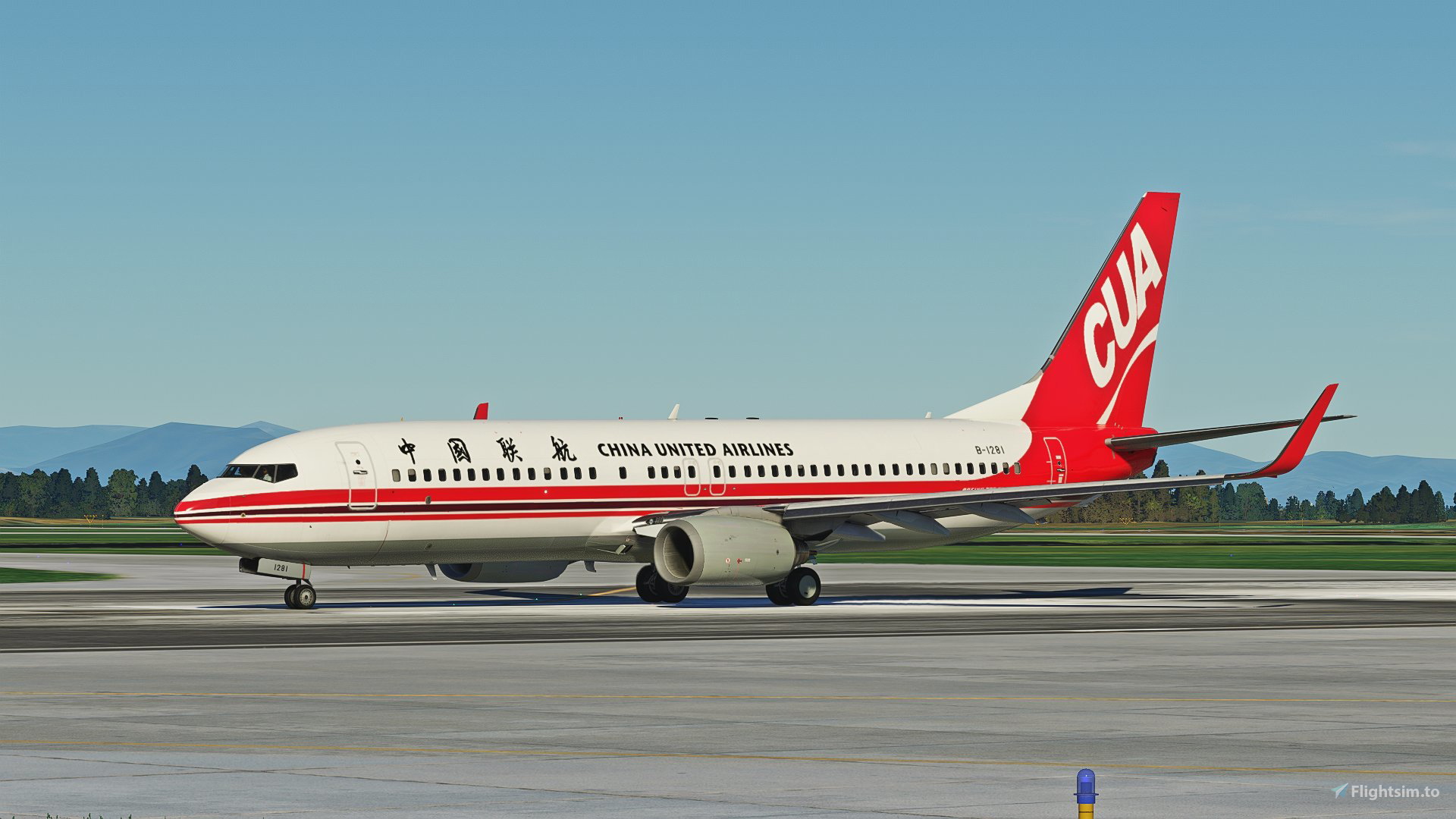PMDG 737-800 China United Airlines 中国联合航空B-1281 8K for